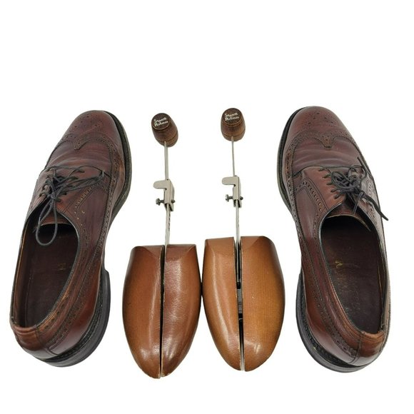 Vtg Freeman Flex-Free Leather Oxford Dress Shoes Leather Sole Mens 10D 822538 main image 11